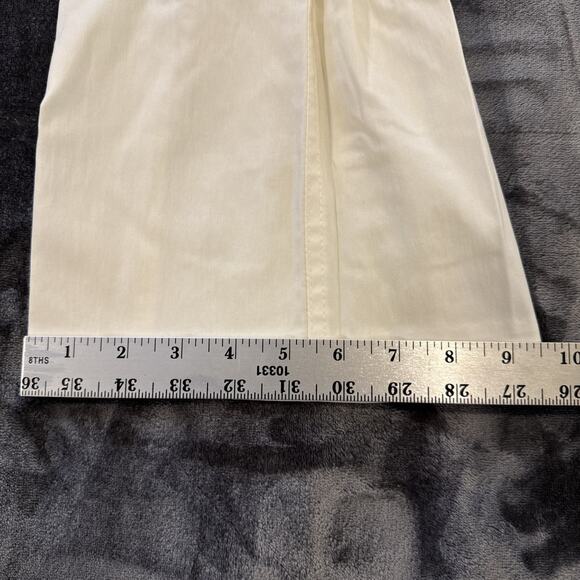 SYMMETRY White High-Rise Trouser Pants Belted Elastic Waist Size 6 - Picture 4 of 16